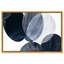 Art mural encadré «Overlaping Blues I» par Art Remedy, cadre doré, 54 x 36-293876751-293876740