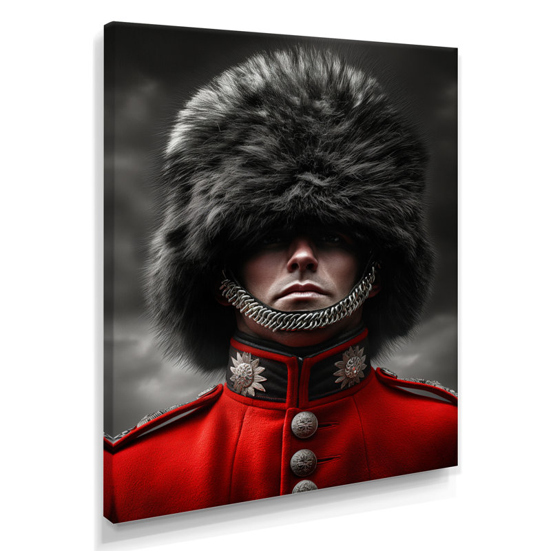 Royal British Guardsman Photo II - armée, impression d'art mural, Toile tendue, H 40 po x l 30 po x P 1,5 po