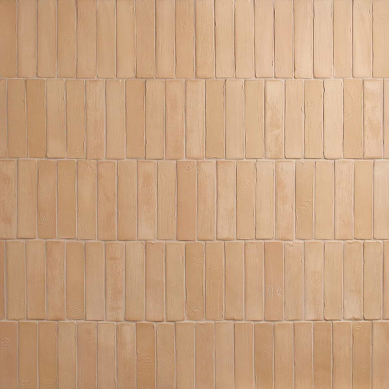Impress 2X10 Handmade Matte Terracotta Subway Wall Tile, Sand Terracotta