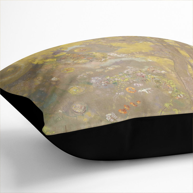 Trees Scatter Cushion with Filling, Black, 40cm H x 40cm W x 15cm D