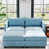 Chenille bleu antique