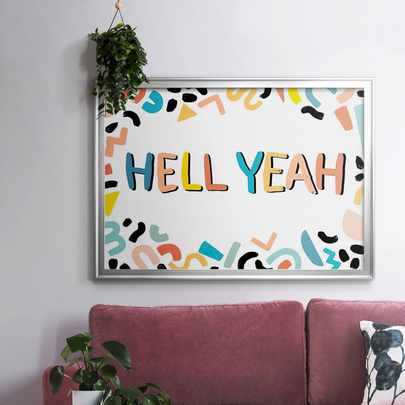 "90s phrases l'enfer ouais III", reproduction d'art sur toile, Argent, H 18 po x l 26 po x P 1,5 po
