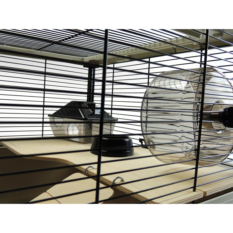 Kelyan Small Animal Cage, Grey/White