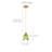 1-lamp green dimmable glass pendant light