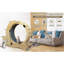 Dynamic Exercise Wheel Natural Wood Modern Indoor Cat Playground