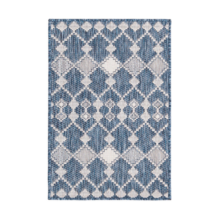 Blue Traliccio Indoor/Outdoor Trellis Rug