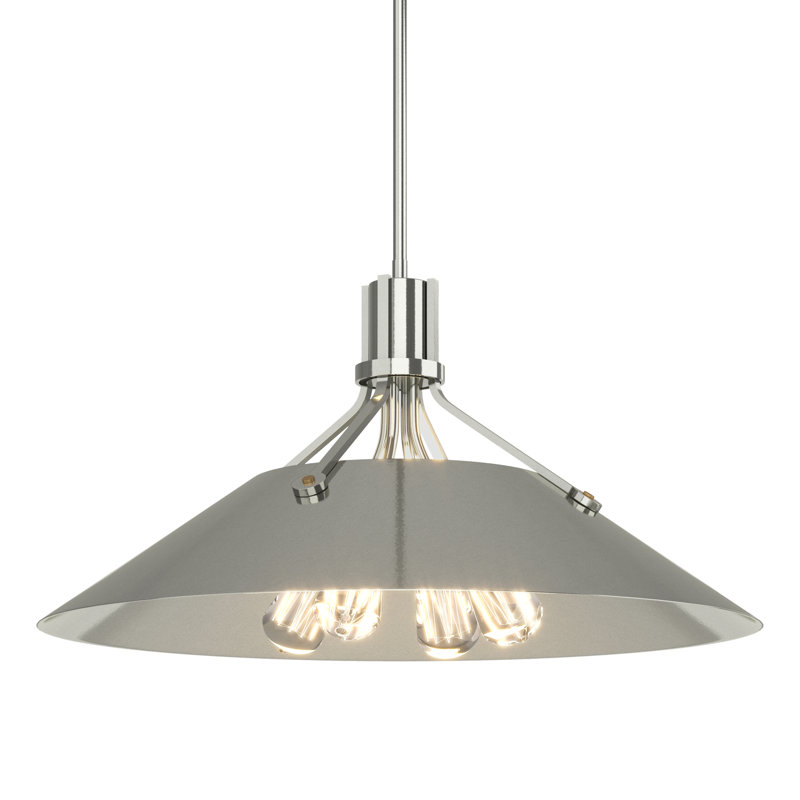 Henry 4 - Light Single Cone Pendant, Black, Sterling