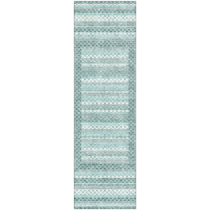 Premium Machine Washable Ariel Geometric Rug, Runner 2'3" x 7'6"