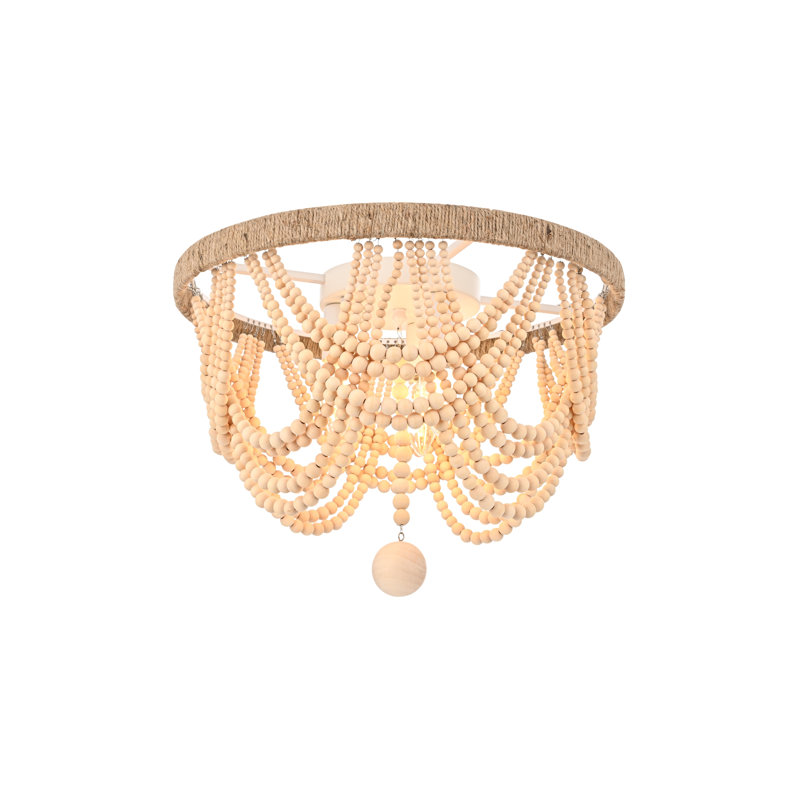 Plafonnier perlé Hudson 16 po , Beige