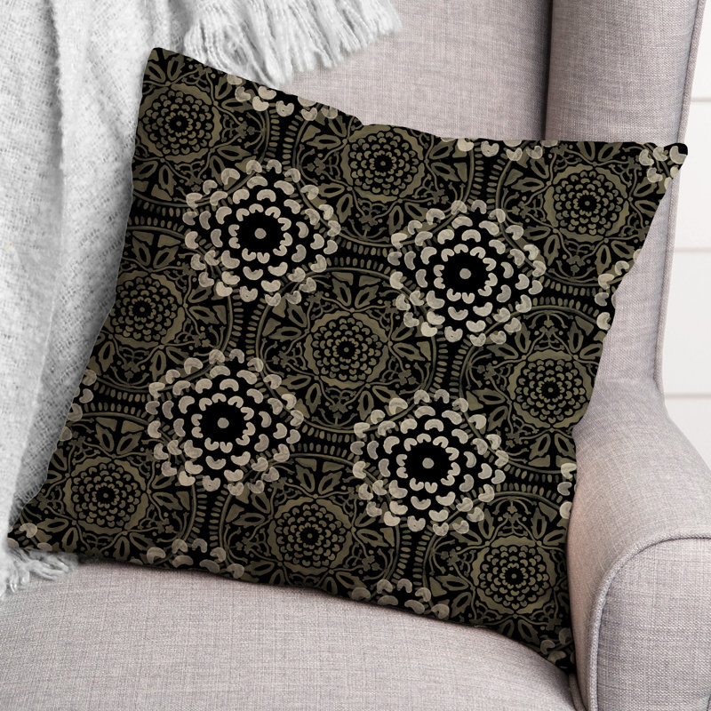 Housse et insert de coussin extérieur d'extérieur, Noir