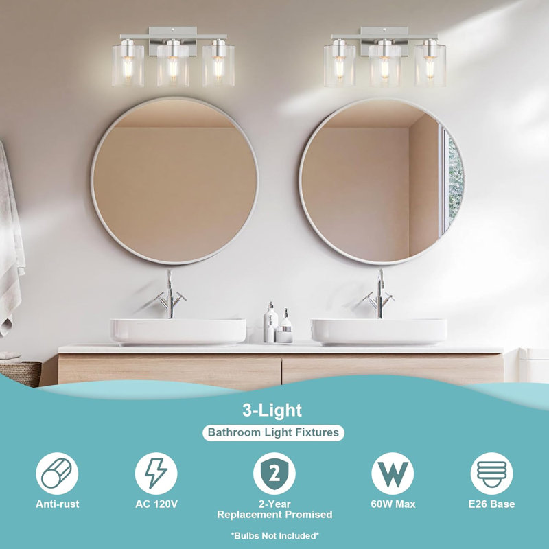 Éclairage pour meuble-lavabo à 3 lumières DEL Samir