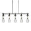 Luminaire suspendu linéaire à cinq lumières pour îlot de cuisine Apothecary-114765576