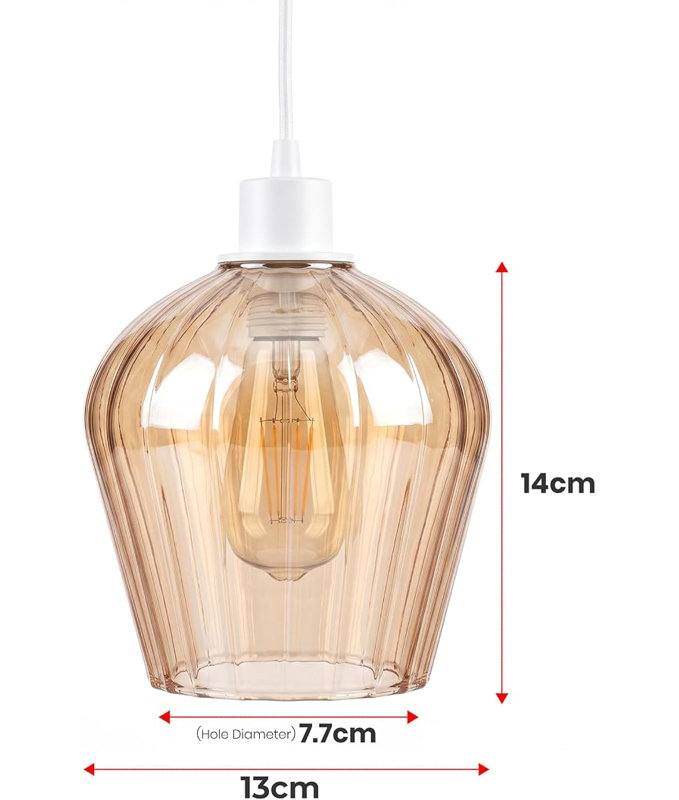14cm H Glass Lamp Shade ( Spider ) in Style 9
