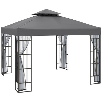 Breianne 3m W x 3m D Steel Patio Gazebo