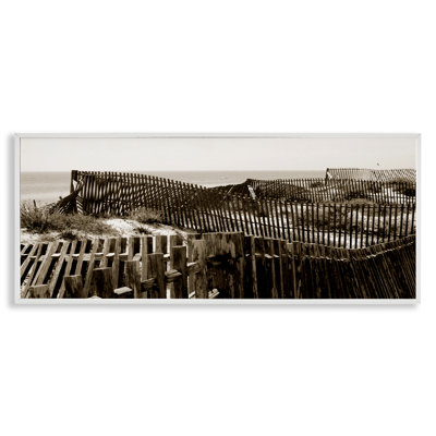 Art de la giclée encadrée par Winding Beach Fence par Noah Bay bf-327