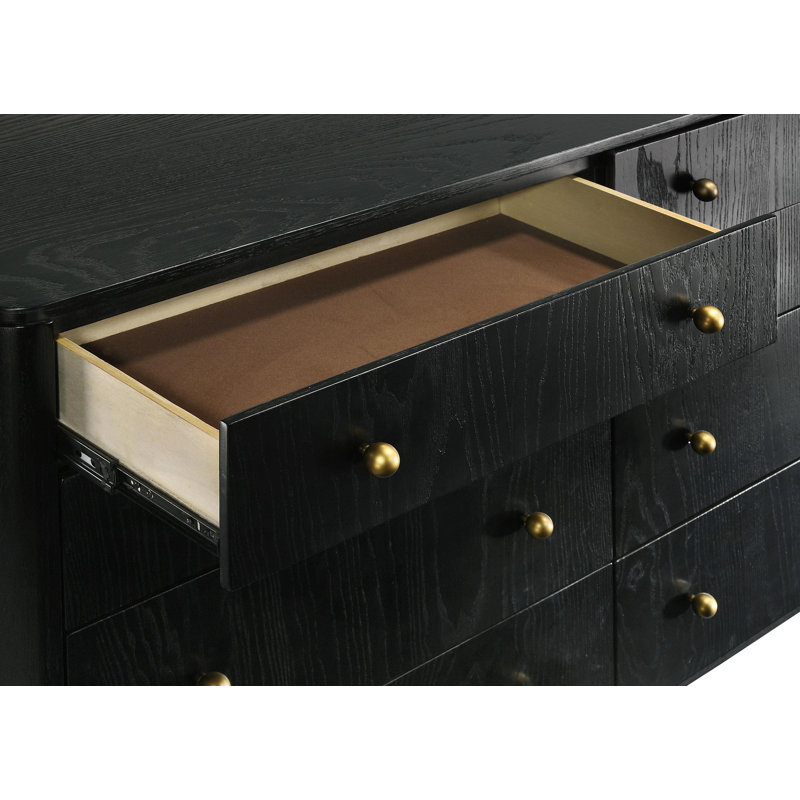 Commode et miroir Clarion, Noir, noir, noir, noir