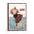 Classic Brown Wood Floater Framed