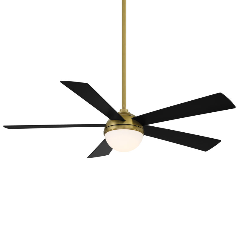 54" Eclipse 5 - Blade LED Smart Standard Ceiling Fan with Remote Control and Light Kit Included, Works With Google Assistant, Amazon Alexa, iOS and Android App