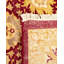 Tapis ivoire / rouge / jaune en laine noué à la main de conception unique 6 pi 2 po x 9 pi 3 po Keenan