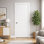 Dalle de porte affleurante blanche à noyau uni - Berkley, 30 po x 80 po, insonorisée pour chambres à coucher et salles de bain sans cadre
