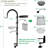 Upgraded Bird Feeding Station Kit,Deck Railing Mounted Birds Feeder Pole For Balcony With 3 Hooks,Bird Bath,Metal Mesh Tray And Suet Cage,Multi-Design Style,Used For Plant Hanger