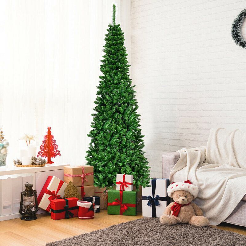 Arbre de noël artificiel pin vert, H 6,5 pi