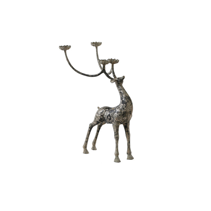17.7'' H Metal Tabletop Candelabra