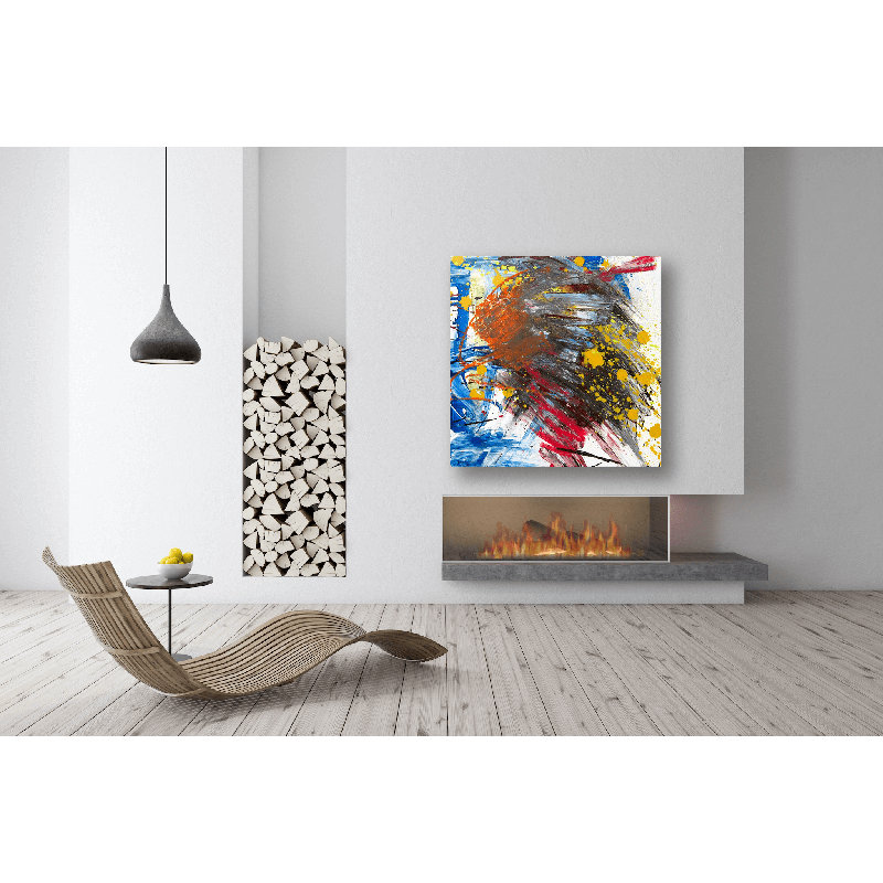 Aragonite Print by John Beard, 13.5" H x 13.5" W x 1.75" D, White Framed Canvas
