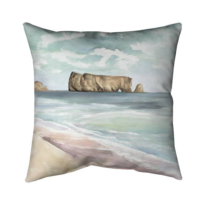 Rocher percé - 26"x26" Throw pillow - Poly twill - Print on demand