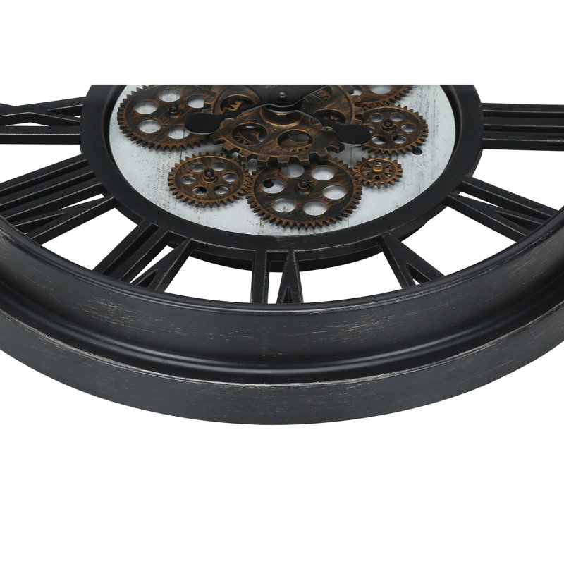 Round, Gear Mechanism, Large Oversized, Wall Clock