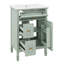 Meuble-lavabo 24 po avec lavabo, meuble-lavabo simple avec 1 tiroir rabattable, 2 tiroirs, tablettes de porte et tablette réglable-780875273