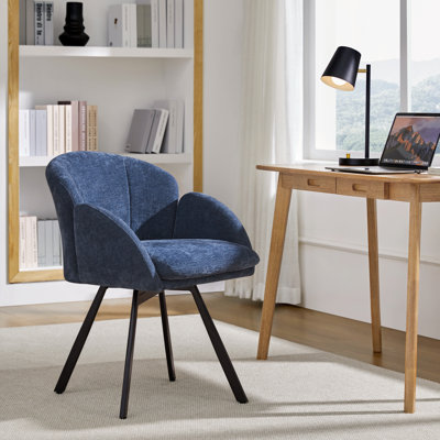 Flower-shaped Swivel Chenille Accent Armchair