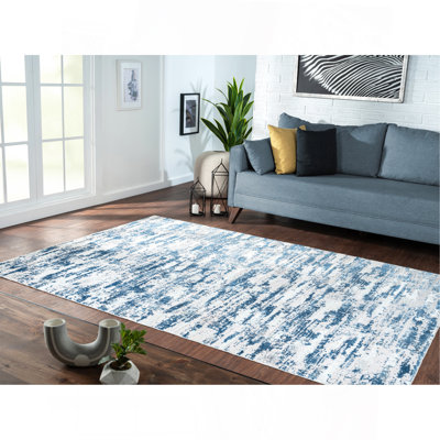 Tapis tissé bleu marine Milano