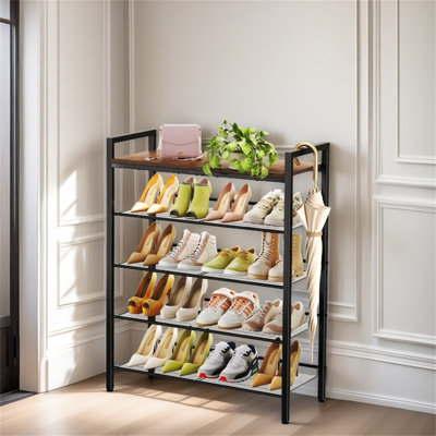 Front Entrance Shoe Rack, Entrance Shoe Rack, 12-16 Pairs Of Shoes, Metal Shoe Rack Storage, Independent Shoe Rack In The Closet