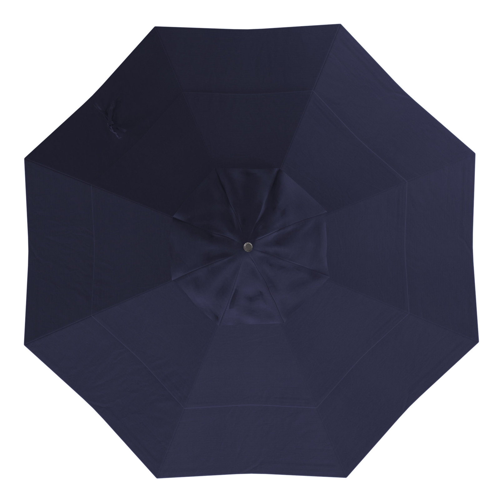 Ohara 132'' Market Umbrella, Navy Blue- Olefin, Hammertone Gray