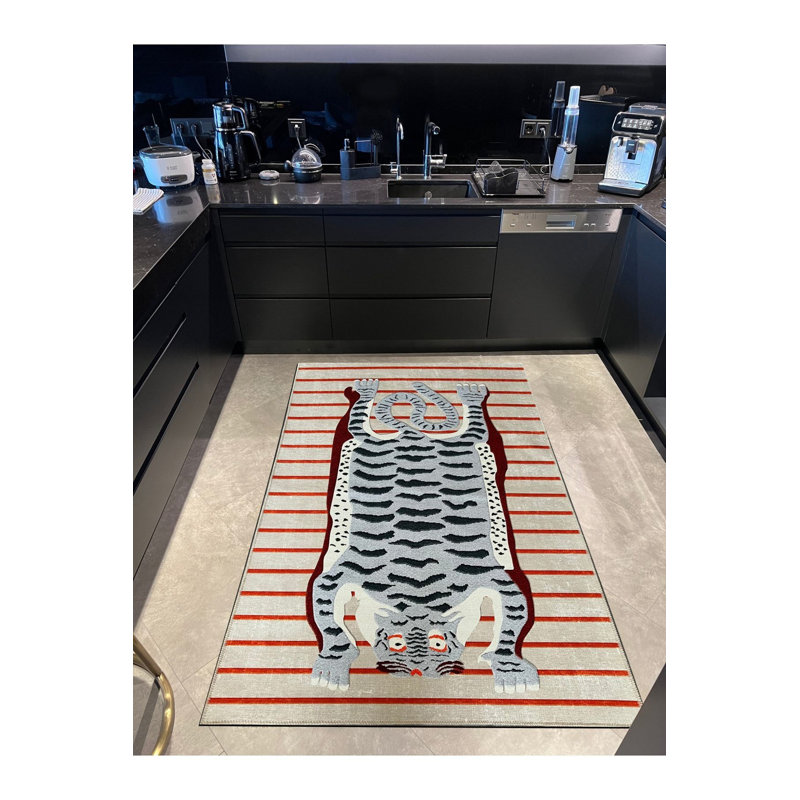 Tapis beige lavable beige, Sous-tapis rectangulaire 3 pi 11 po x 5 pi 11 po i