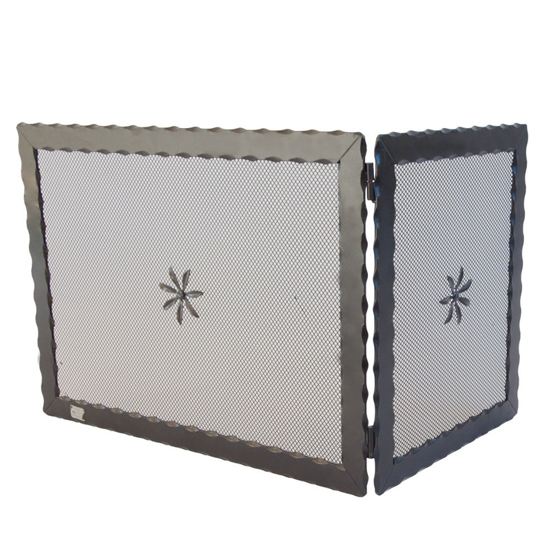 Saukville Iron Fireplace Screen, 37cm H x 805cm W x 30cm D