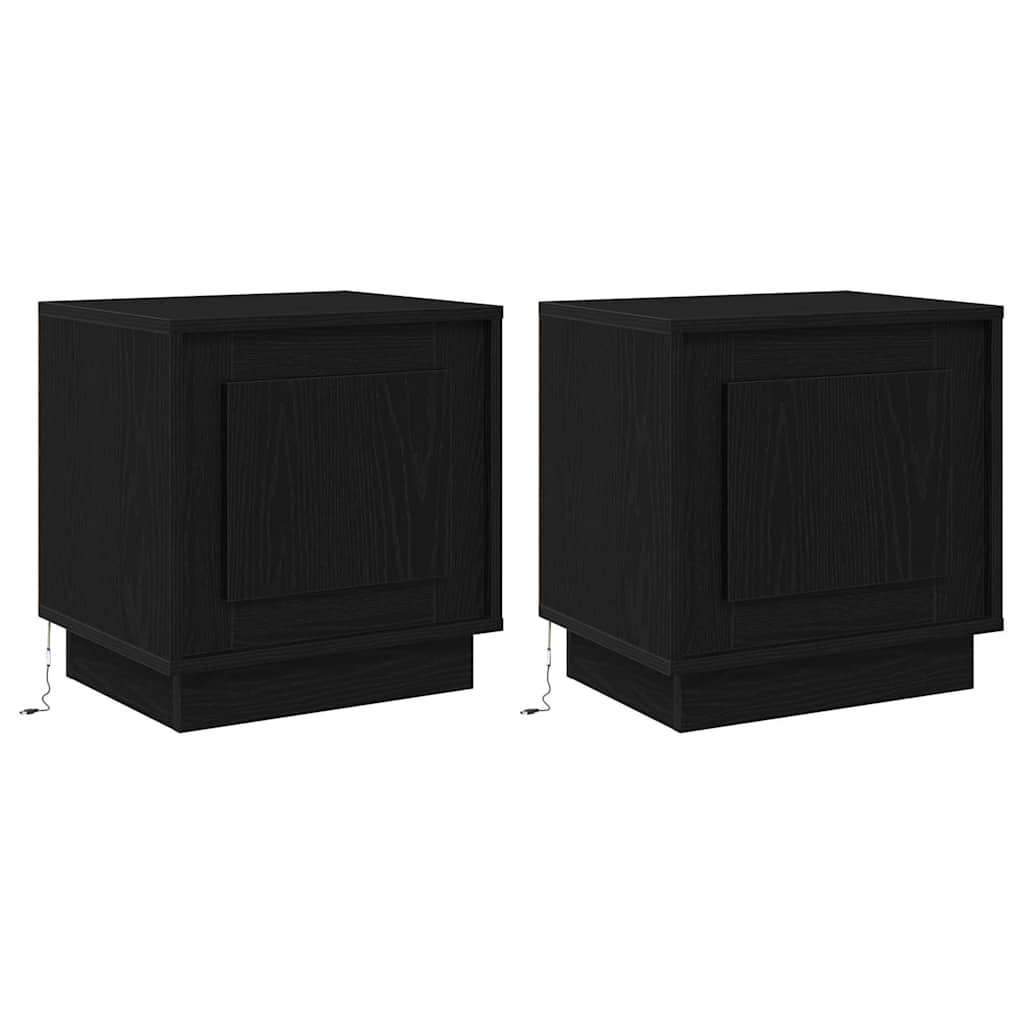 Bedside Cabinet With 2 Pcs 44 X 34.5 X 45 Cm