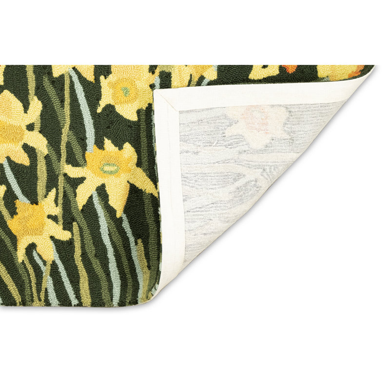 Dezider Floral Kitchen Mat, Rectangle 2'6" x 4'