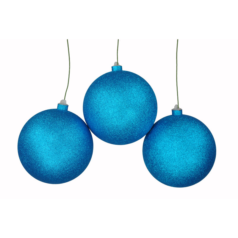 Shatterproof Ball Ornament, H 14 po x l 5,5 po x P 5,5 po, Turquoise