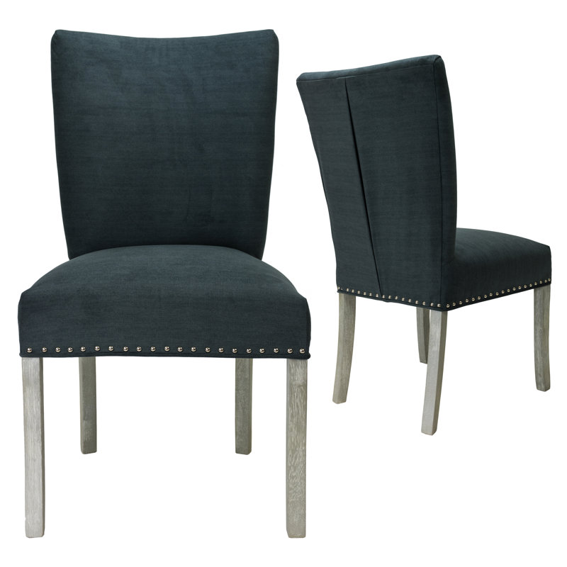 Chaise d'appoint rembourrée noire Massucci