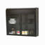 Armoire de rangement murale en métal l 27,55 po - Comprend 2 portes en verre trempé (noir)-783099210