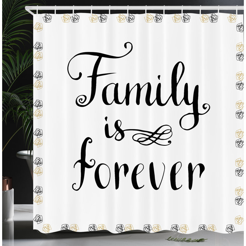 Shower Curtain with Hooks Included, 70"H x 69"W