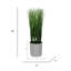 Herbe d'oignon artificielle 12 po en pot