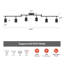 Luminaire sur rail 6 lumières avec têtes réglables et 6 ampoules incluses-109583310-109583312