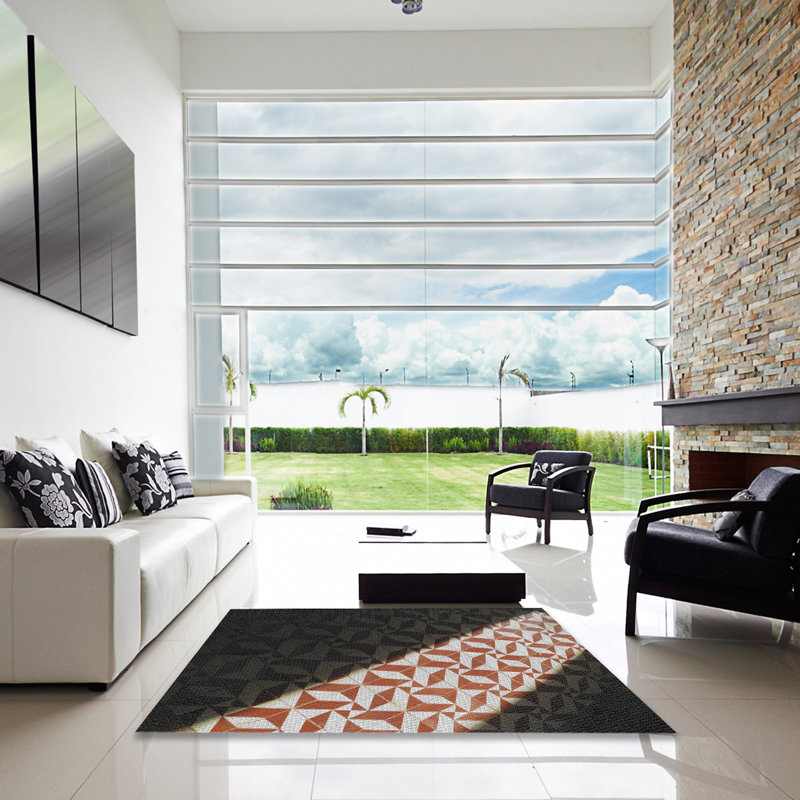 Geometric Indoor Rug, Square 8'