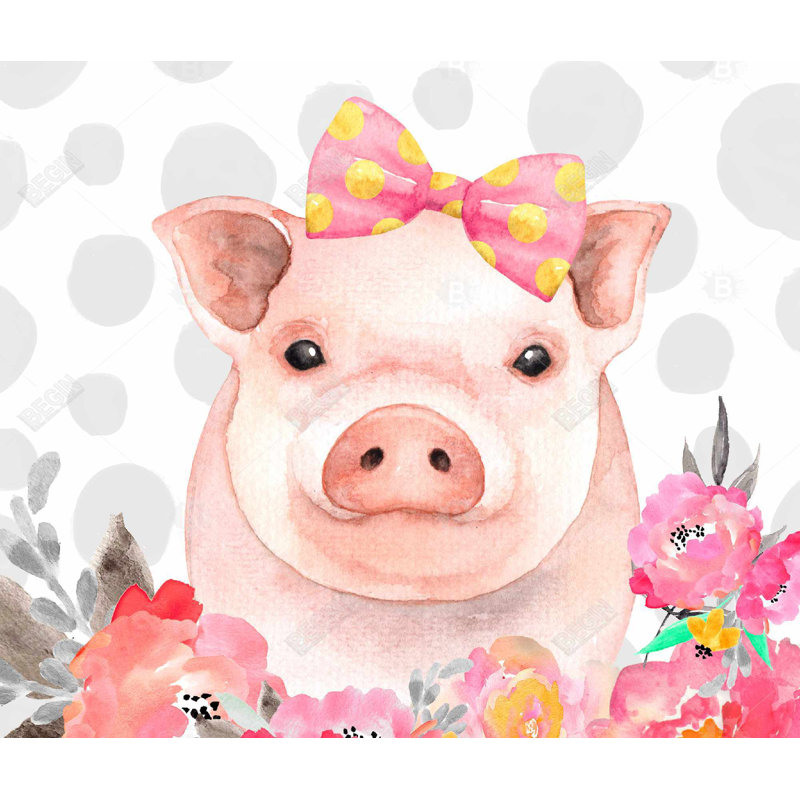 Pretty Pig Animals Flowers Duvet Cover | Home Decor Essentials