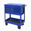 Chariot à outils multifonctionnel à 3 tiroirs avec roulettes et plateau en acier-396340523