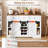 Wine Bar Cabinet w/LED Lights  Doors Coffee Station w/ Adjustable Shelves Racks-1739712373