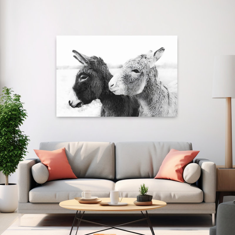 «Donkey Love», art mural contemporain abstrait, H 40 po x l 60 po